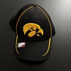 Captivating Headwear Iowa Hawkeyes NCAA Licensed Cap Hat Black OSFM Strapback